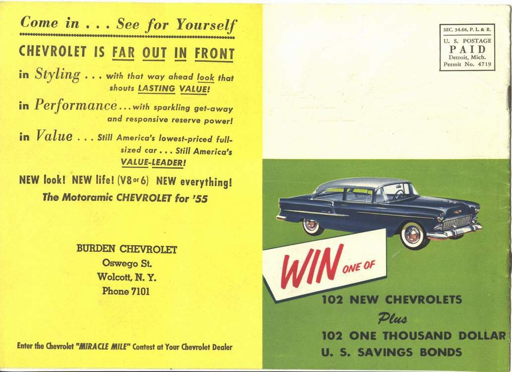 1955 Chevrolet Mailer Page 7